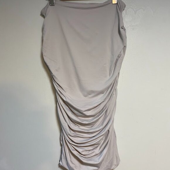 Supre Two-piece Set Light Beige Women's Crop Top Midi Skirt Size XL - Picture 3 of 10